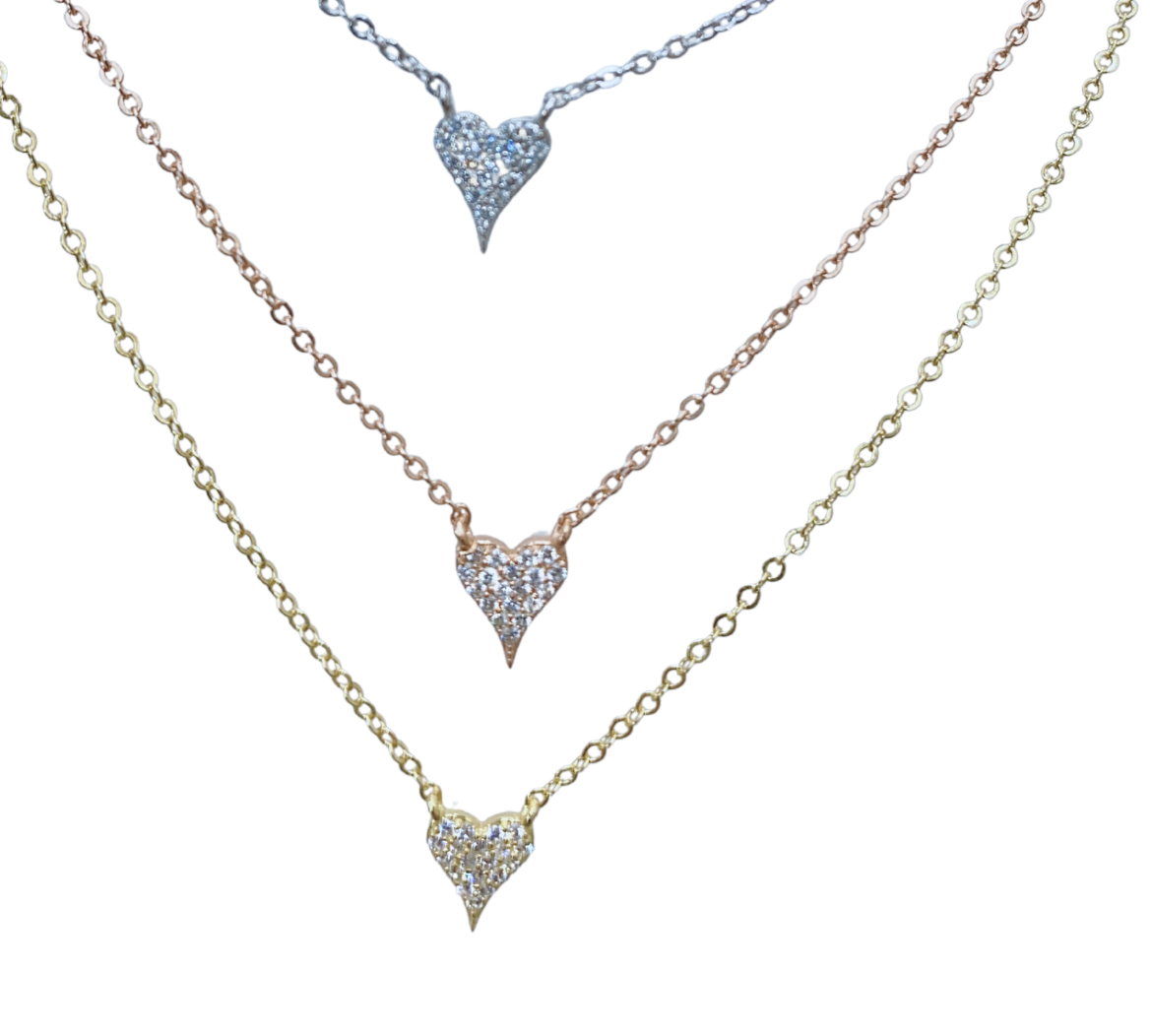 Pave Heart Necklace