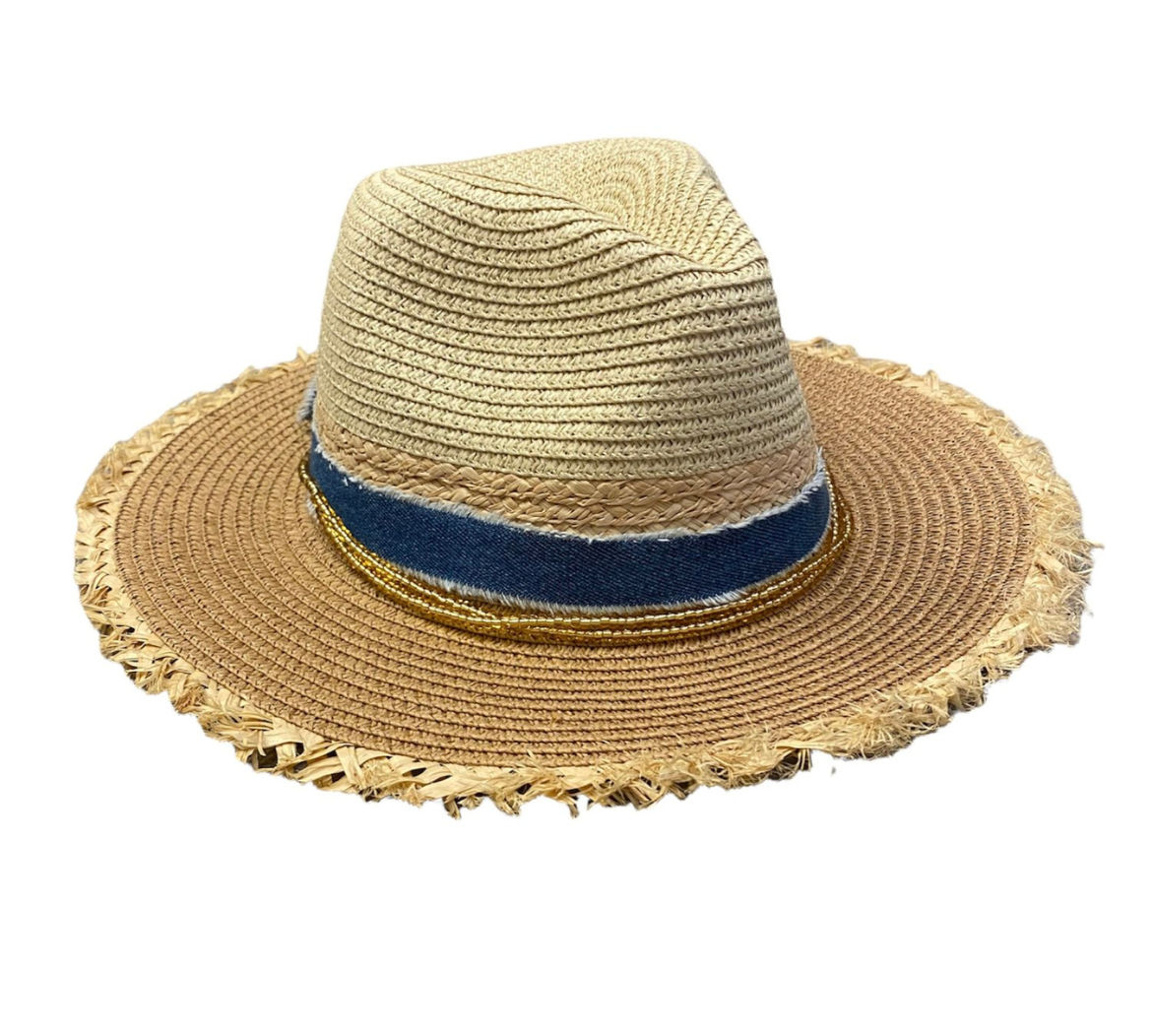 Amagansett Classic Frayed Straw Hat