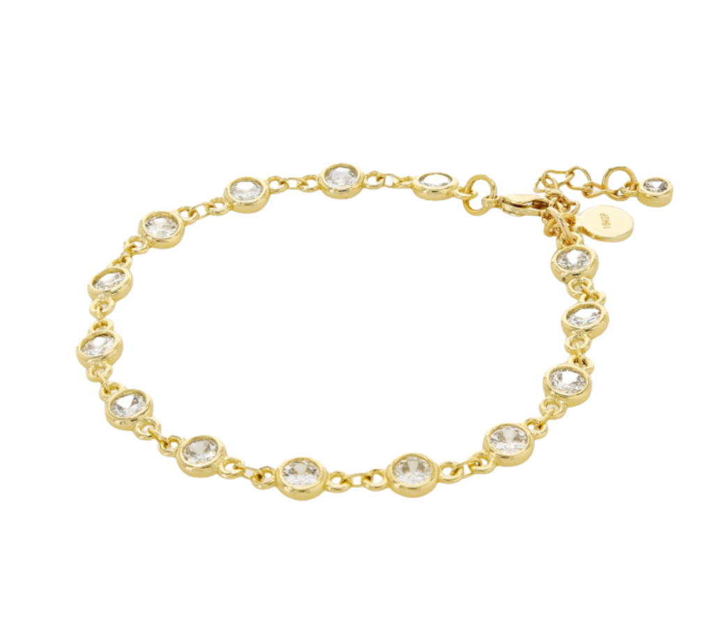 Gold Clear CZ Bracelet