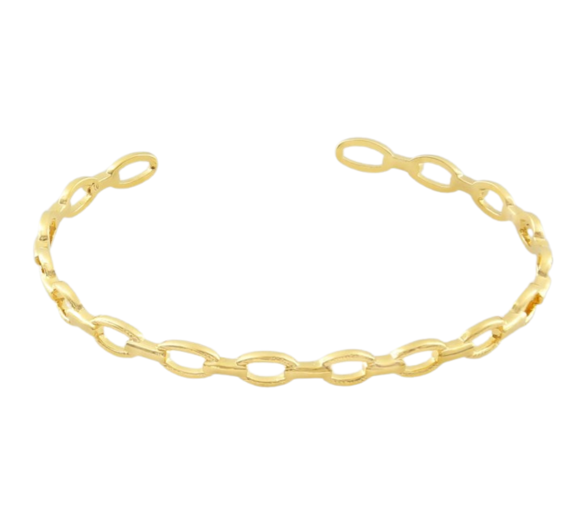Gold Chain Link Cuff