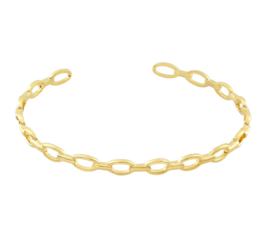 Gold Chain Link Cuff