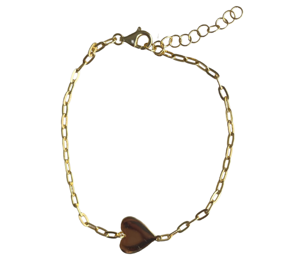 Simple Heart Chain Bracelet