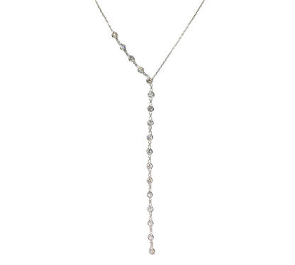 Silver CZ Lariat
