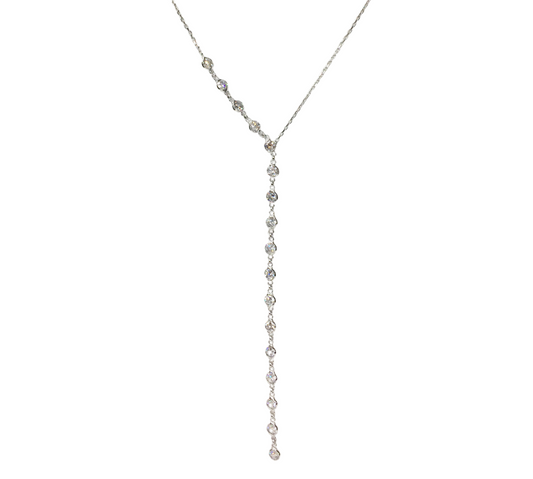Silver CZ Lariat