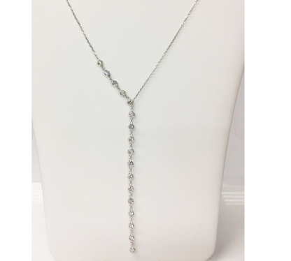Silver CZ Lariat
