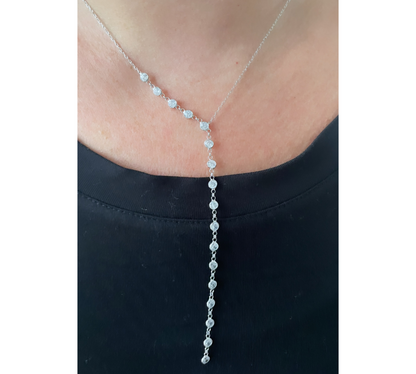 Silver CZ Lariat
