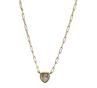 Bezel Heart Necklace
