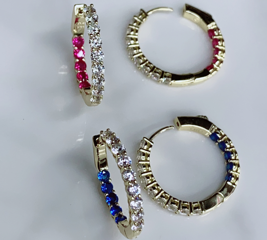 Inside Out CZ Hoops