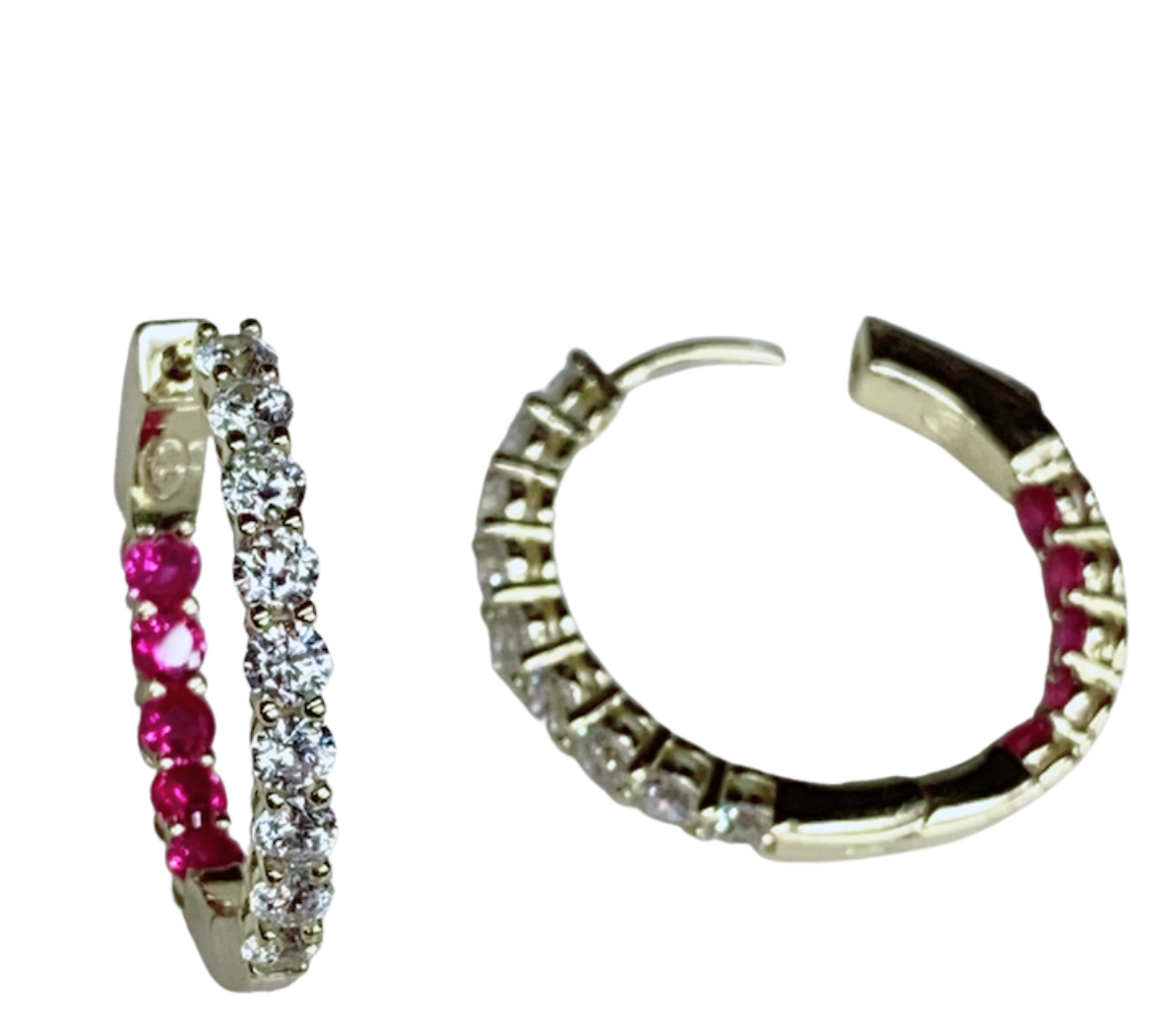 Inside Out CZ Hoops