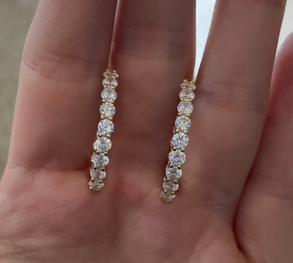 Inside Out CZ Hoops