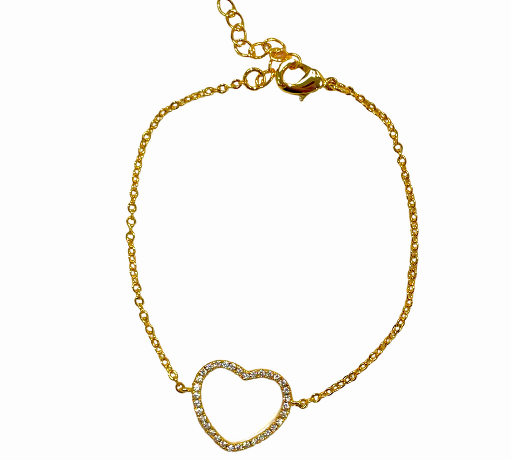 Open Heart CZ Bracelet