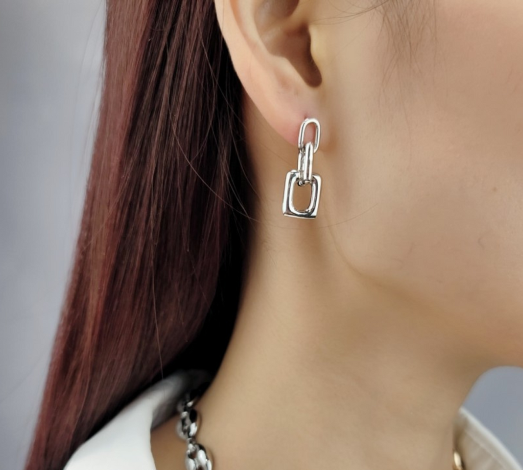 Square Link Earrings