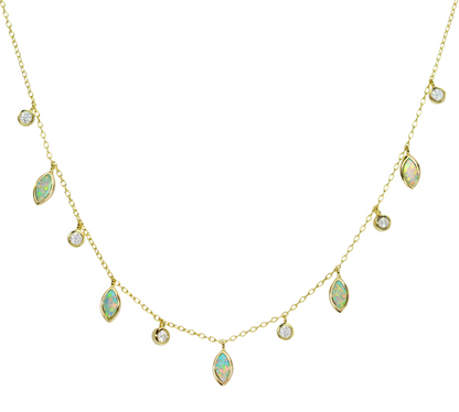 Drops of Spring Opal Necklace