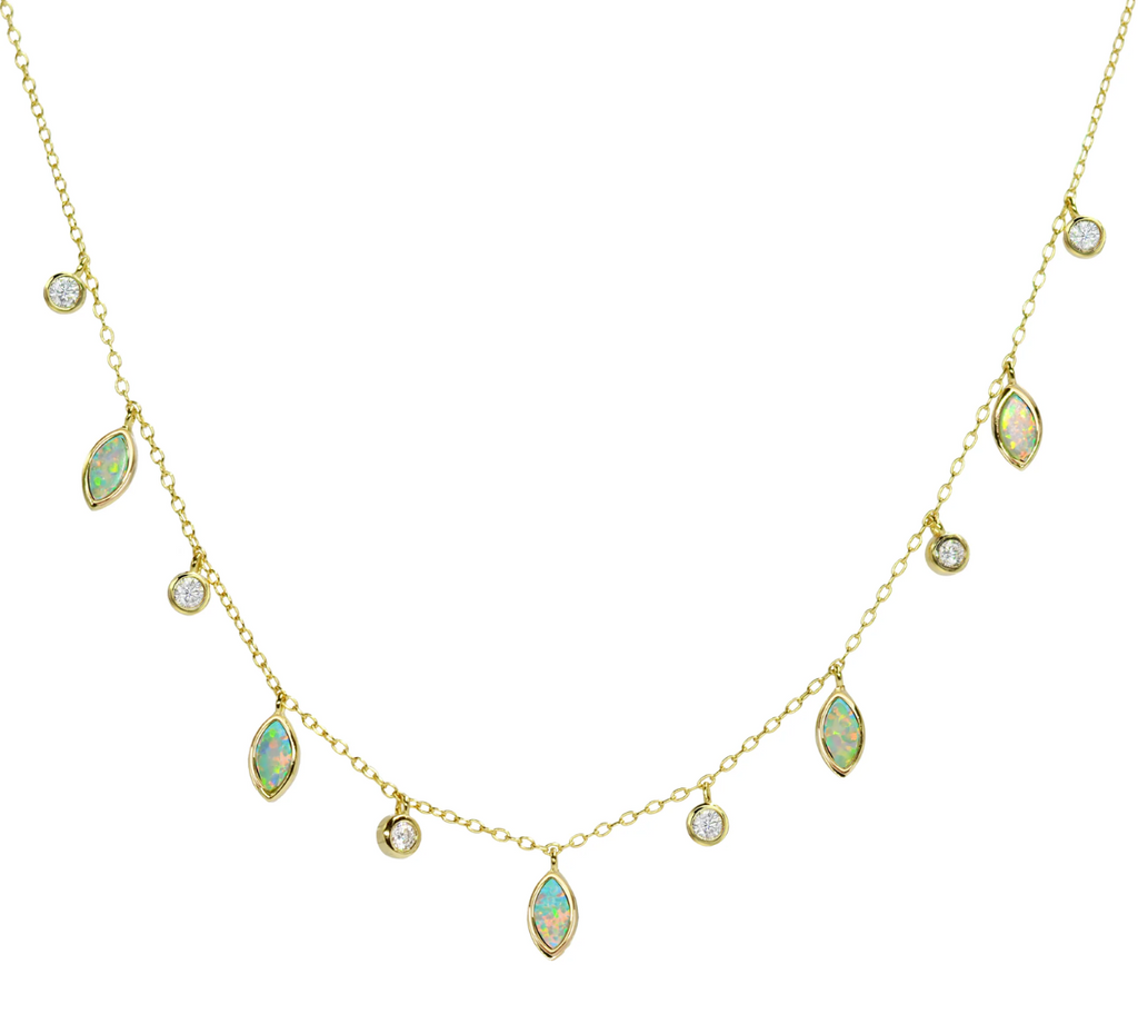 Drops of Spring Opal Necklace