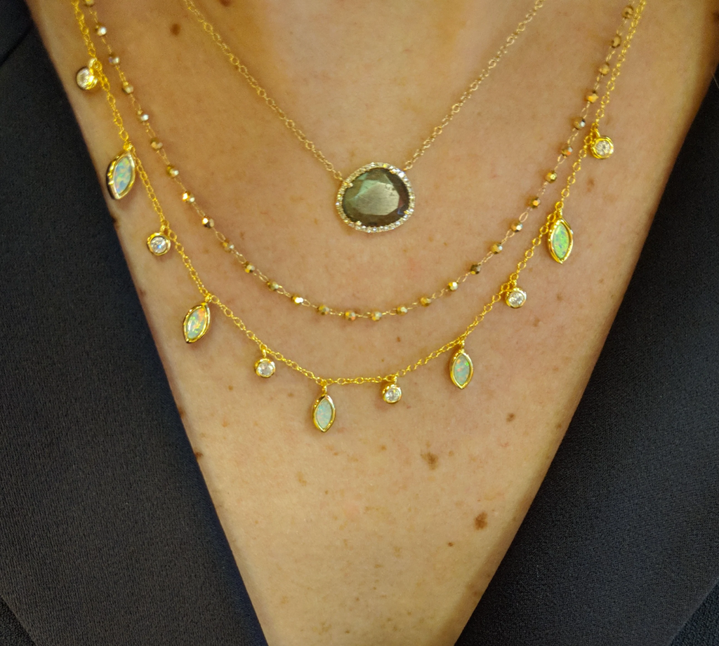 Drops of Spring Opal Necklace