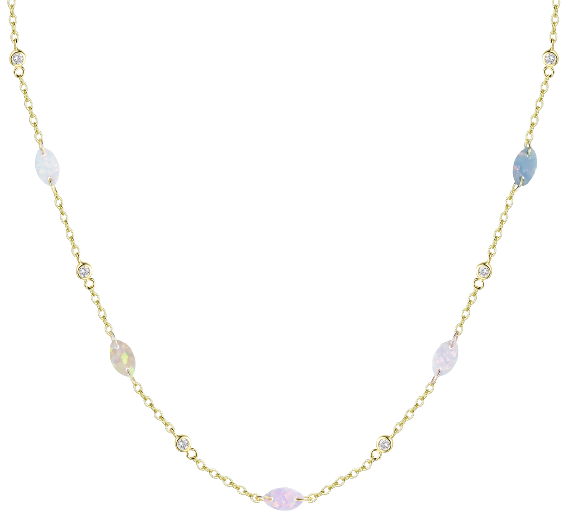 Drilled Opal Layering Necklace