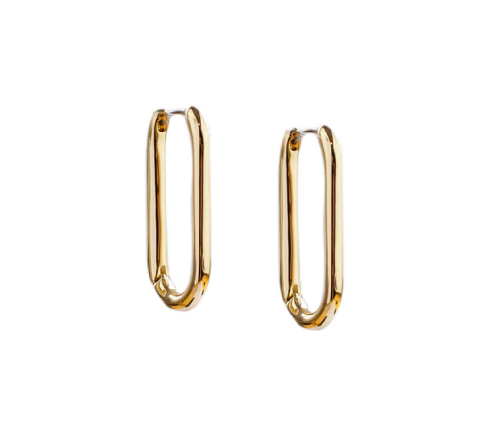 Gold Paperclip Hoop