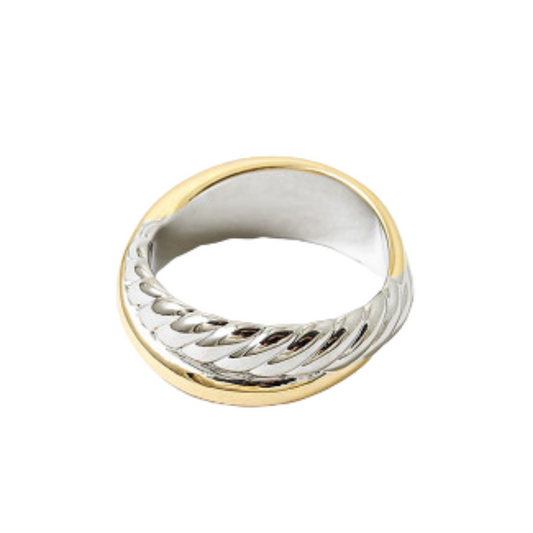 Two Tone Textured Ring