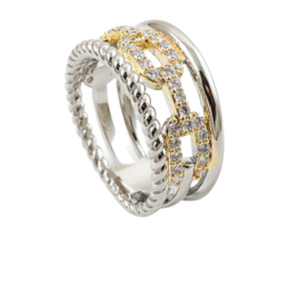 Two Tone Triple Ring