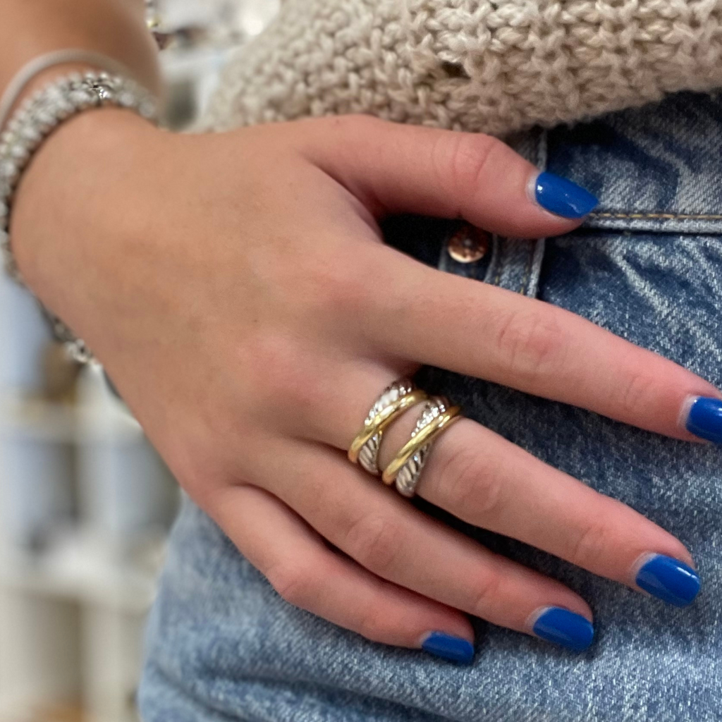 Two Tone Textured Ring