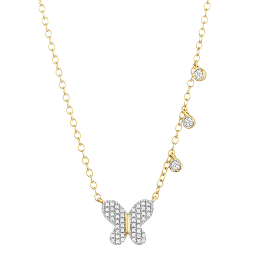 Diamond Butterfly Necklace