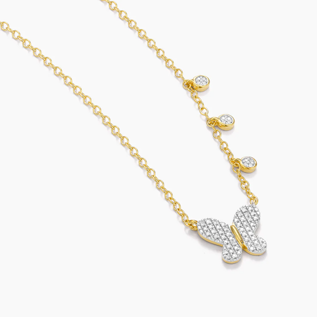 Diamond Butterfly Necklace