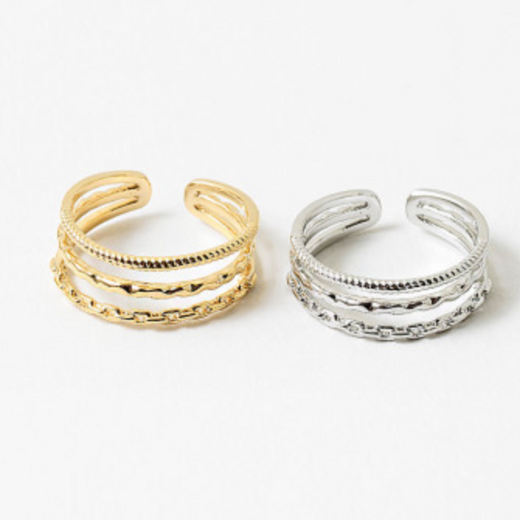 Adjustable Plain & Link Ring