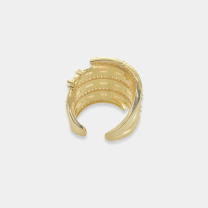 Gold Stacked CZ Ring
