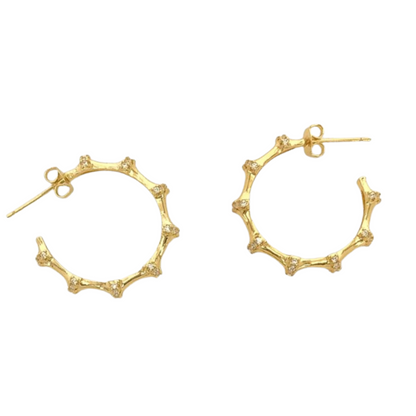 Gold CZ Hoops