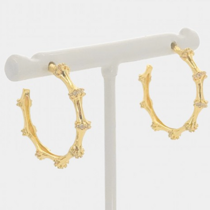 Gold CZ Hoops