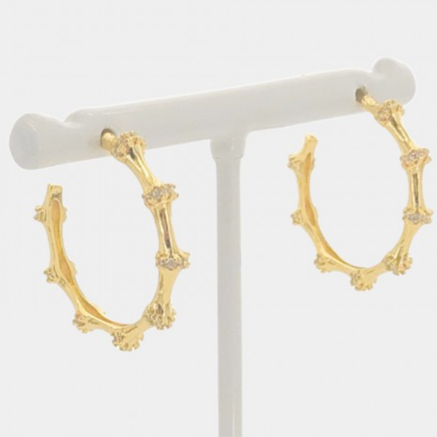 Gold CZ Hoops