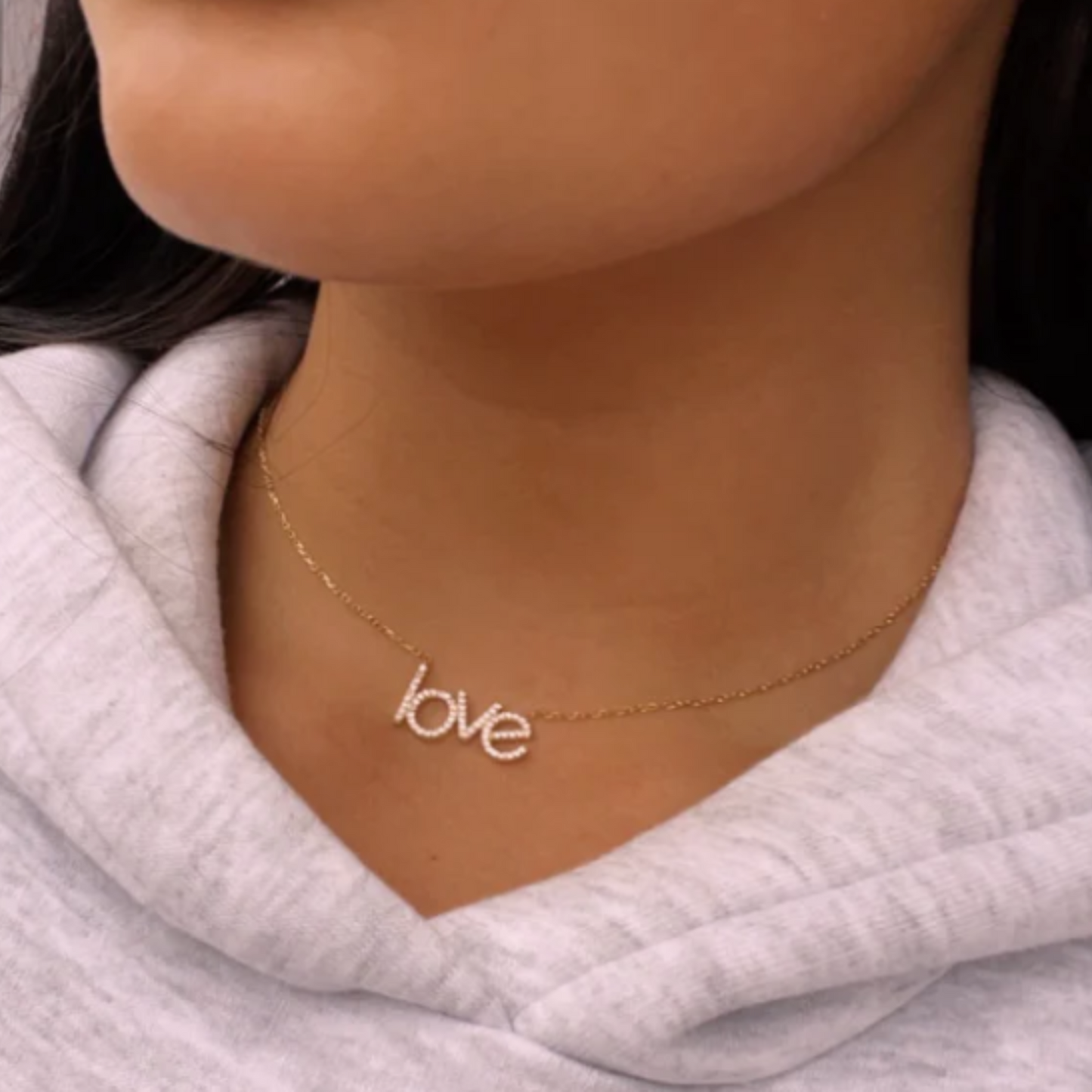 Lowercase Bold Love necklace