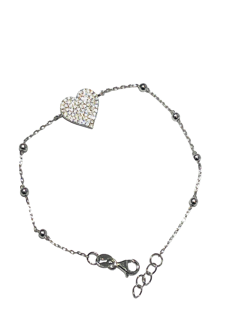 Pave Heart Bracelet
