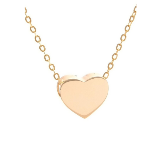 14K yellow gold heart necklace 