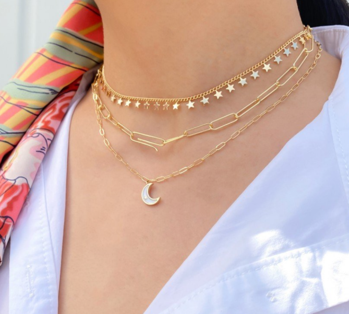 Gold Paperclip Choker