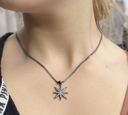 Layered Pave Star Necklace