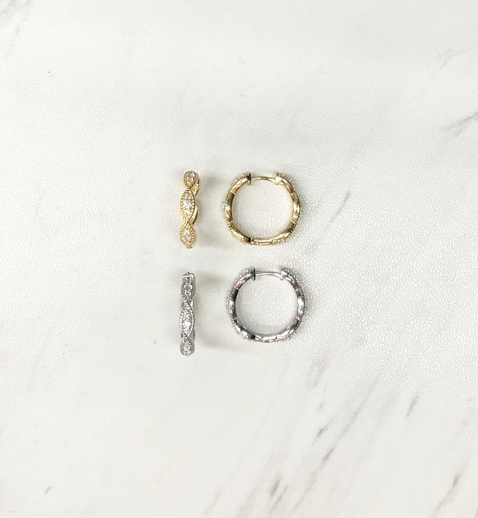 CZ Twist Huggies