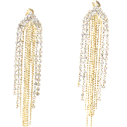 Gold Crystal Dangle Earrings