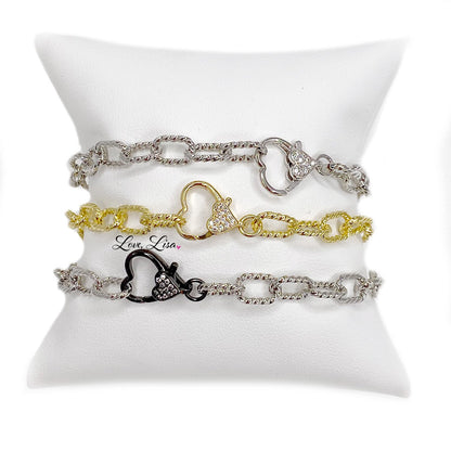 Lisa's Delicate Heart Rope Chain Bracelet