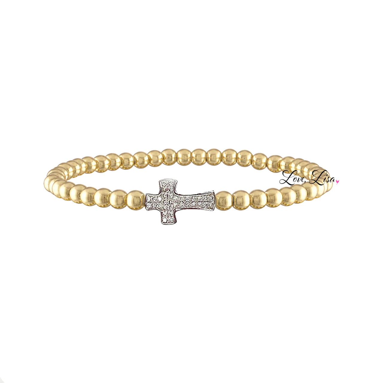 Christine's Sparkling Cross Beaded Bracelet