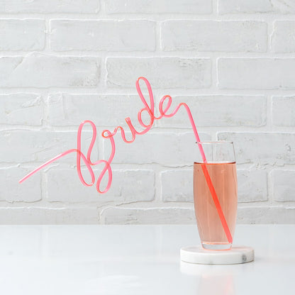 Pink Bachelorette Party Silly Straw- Bride