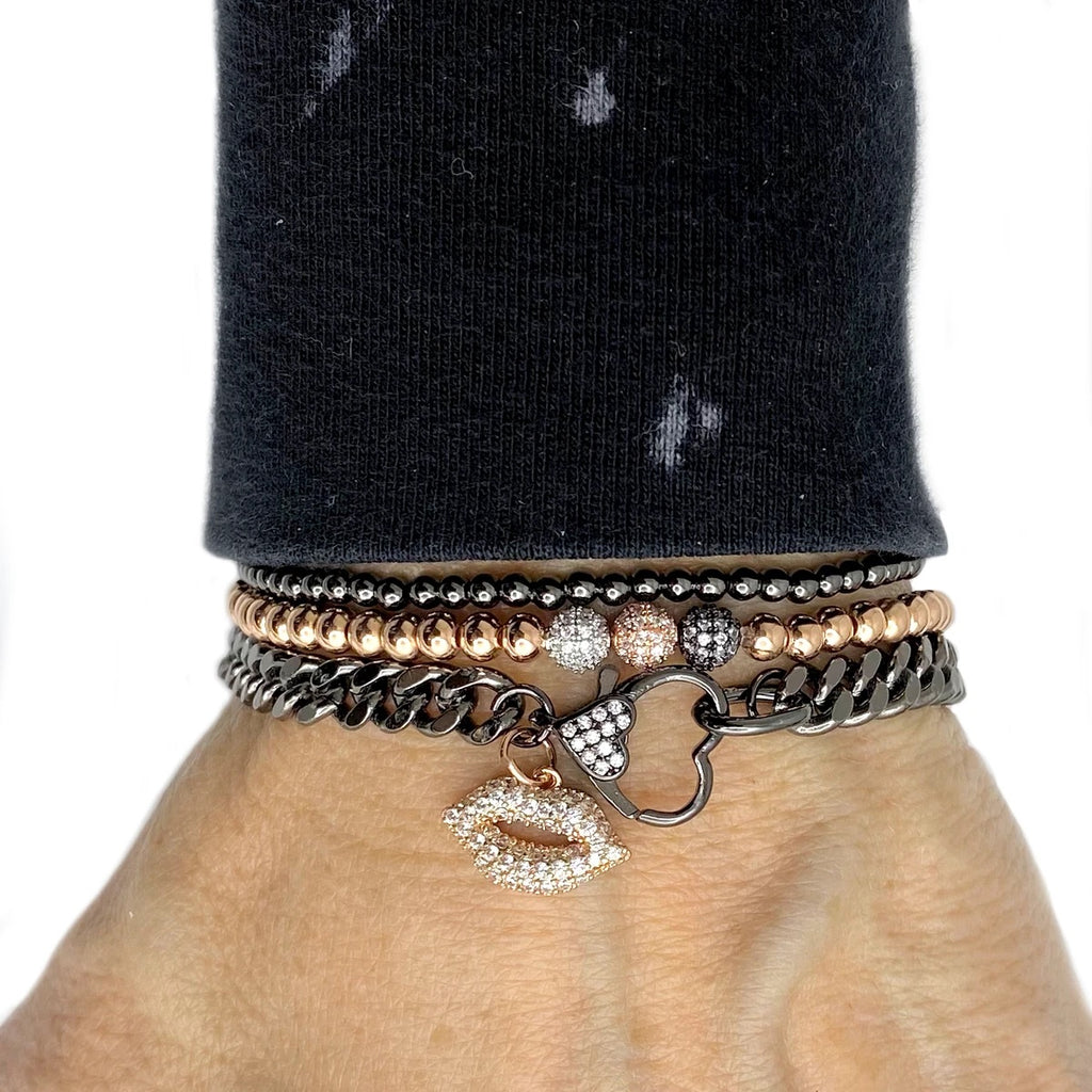 Love Chain Bracelet with Lips