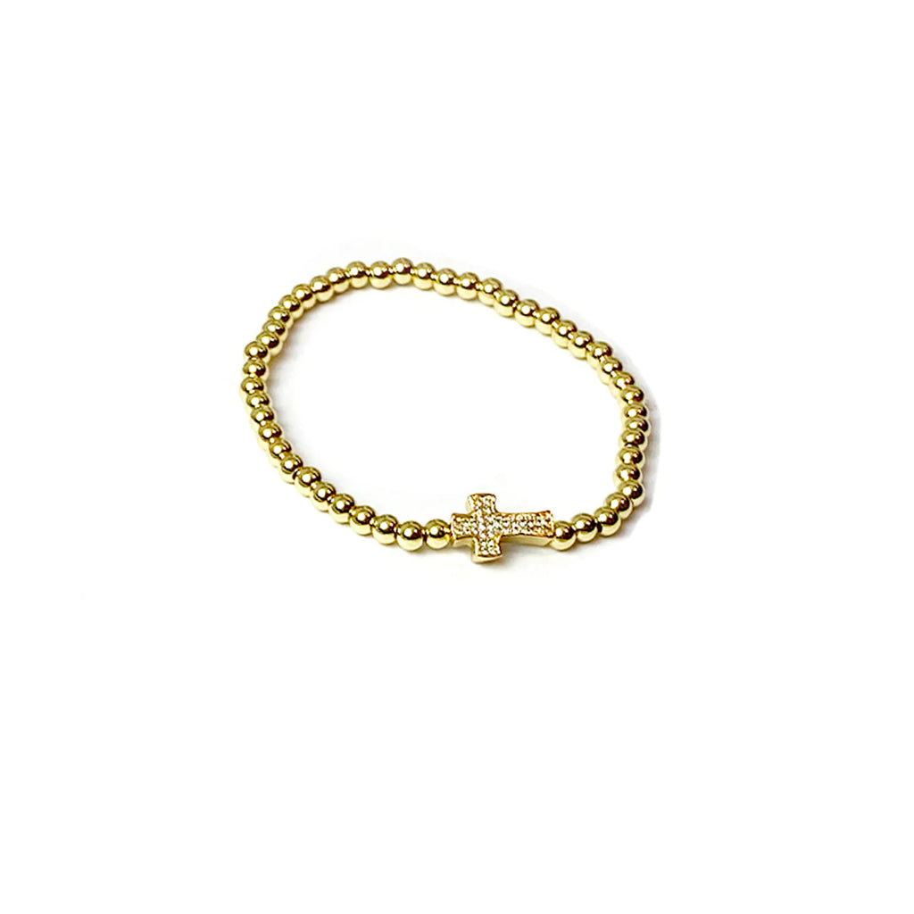 Christine's Sparkling Cross Beaded Bracelet
