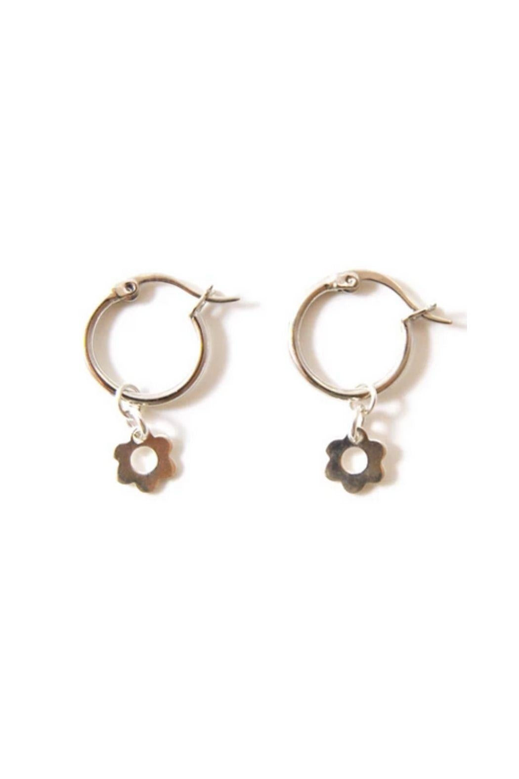 Flower Hoop Earrings