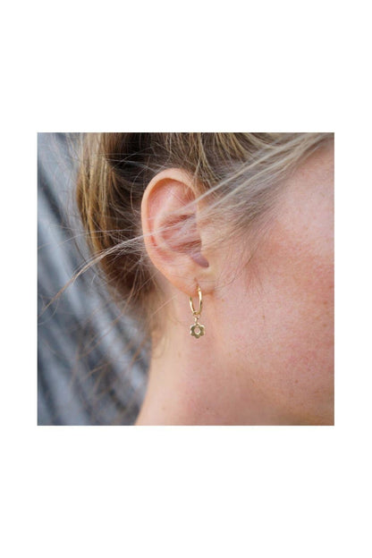Flower Hoop Earrings