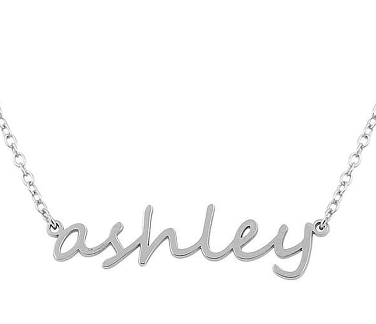 Lowercase Script Sterling Silver nameplate