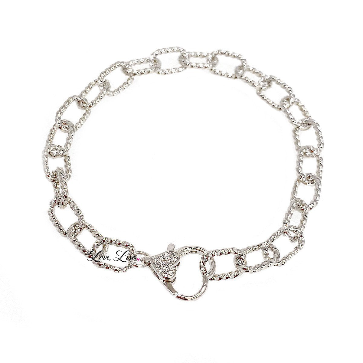 Lisa's Delicate Heart Rope Chain Bracelet